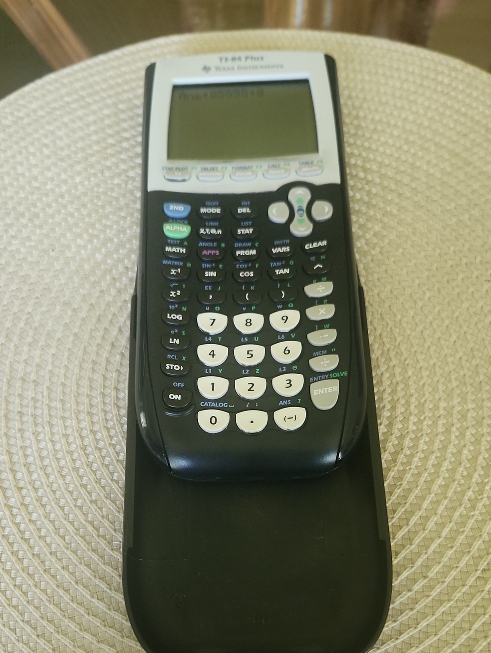 Texas Instruments Graphing Calculator in Black and White Keys